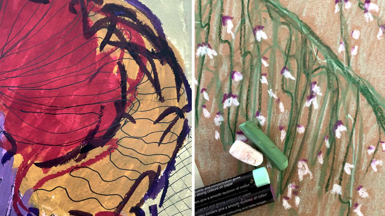 botanical abstract painting workshop