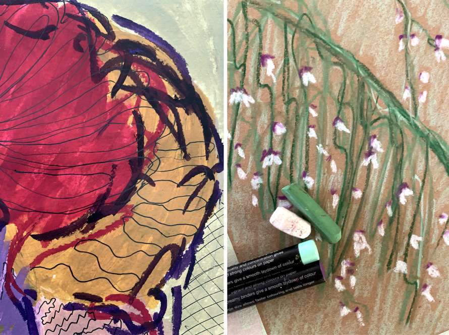 botanical abstract painting workshop